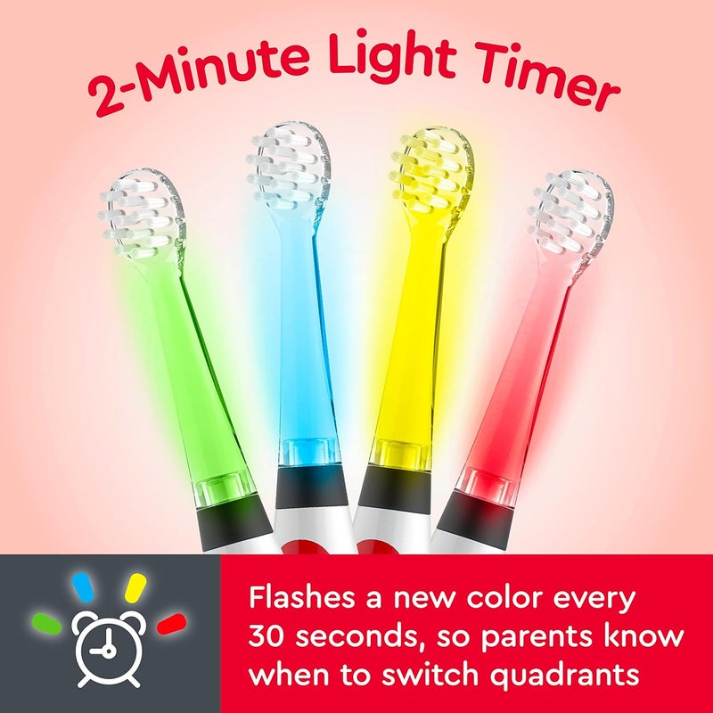 Brusheez Little Toddlers’ Sonic Toothbrush - Safe & Gentle Toothbrush for Ages 1-3 with Built-in, Light-Up 2-Minute Timer, Extra Brush Head, & Storage Base for First-Time Brushers (Spotty The Puppy) - Image 3